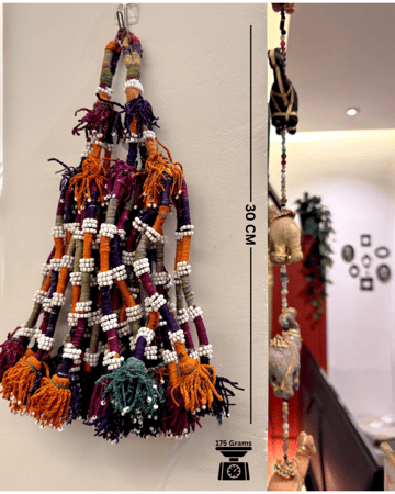 دلّاية تركمانية عتيقة من الخيوط الملونة Vintage Multi-colored Turkmenistan Tassel