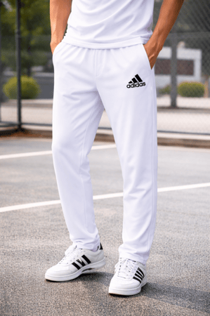 بنطلون رياضي ابيض اديداس