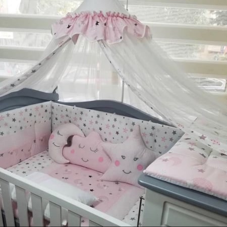 مفرش سرير اطفال مع الستارة