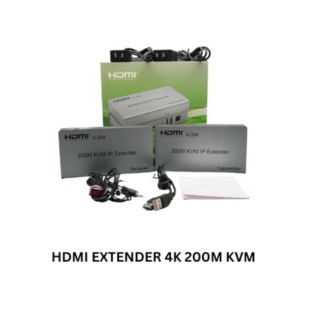 HDMI 200M KVM IP EXTENDER / ناقل صورة وتحكم بالفارة على بعد 200 متر