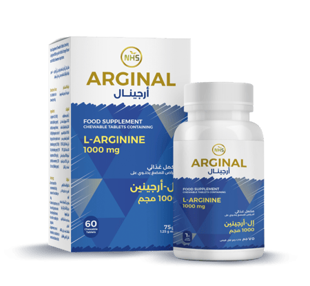 ان اتش اس أرجينال - ال أرجينين 1000 مجم 60 قرص للمضغ
