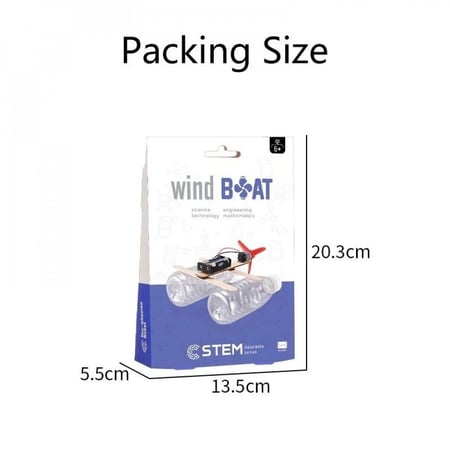 لعبة قارب الرياح الخشبي-تجربة STEM