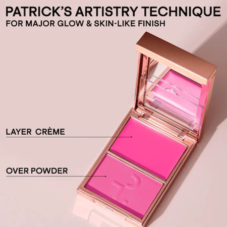 PATRICK TA باتريك تي اي احمر خدود مزدوج كريم وبودرة دبل تيك
