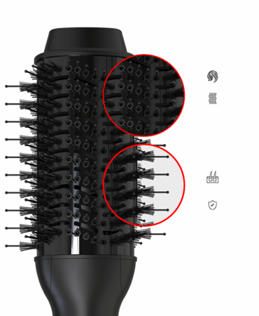 فرشاة تجفيف وتصفيف الشعر من مروي اسود- Model No. SM-5252