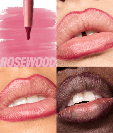 مجموعة ثنائية للشفاه ميك أوت سيش بالوان النود الوردي من هدى بيوتي