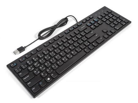كيبورد ديل USB Dell KB216 ARABIC Slim Office Multimedia Keyboard