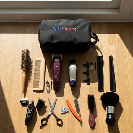 شنطة الحلاقة المتكاملة | أدواتك الخاصة – مع مكينة تحديد