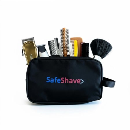 شنطة حلاقة احترافية للرجال بتصميم أنيق وأدوات متكاملة