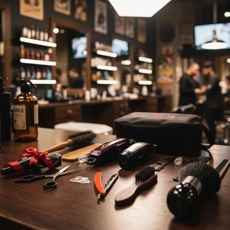 شنطة الحلاقة المتكاملة | أدواتك الخاصة – مع مكينة تحديد