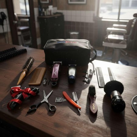 شنطة الحلاقة المتكاملة | أدواتك الخاصة – مع مكينة تحديد