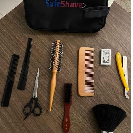 شنطة حلاقة اداوت حلاقة مقص مكينة موس