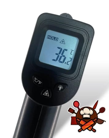 جهاز مقياس حرارة تيرمومتر ليزر اسود