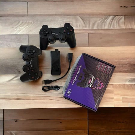 جهاز تشغيل العاب الفيديو الرقمية منفذ HDMI مع ازرار التحكم اللاسلكية (64G)