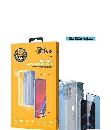 بكج حماية للايفون من  توفز كلير شفاف + ملاقيف  اضافي