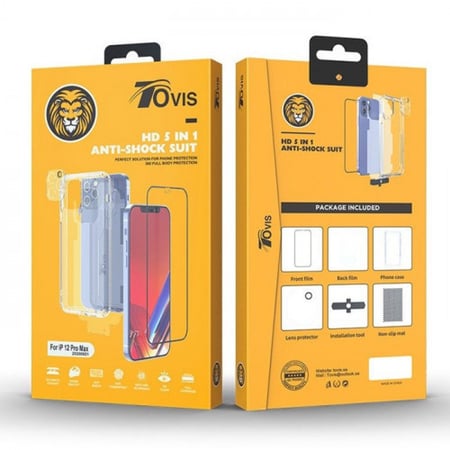 بكج حماية للايفون من  توفز كلير شفاف + ملاقيف  اضافي