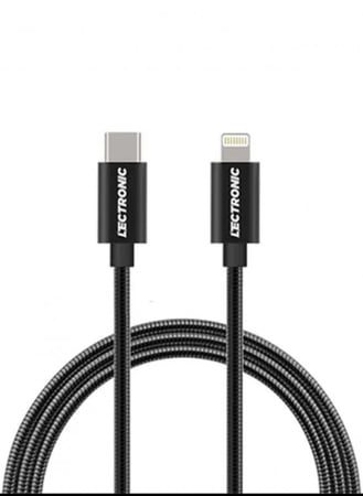 كيبل ايفون معدني  1 متر مقاوم للقطع تايب سي الى لايتنينج معتمد من ابل من لكترونك