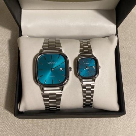 كاسيو LTP كبلز فضي - تركواز