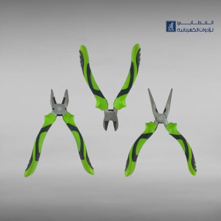 طقم كماشات 3 قطع اخضر