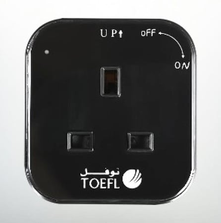 رأس فيش مجرى ثلاثي مربع لون اسود حجري 13 امبير توفل