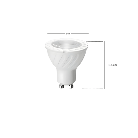 كرتون 50 حبة لمبة 7 واط اصفر 3000K ليد GU10