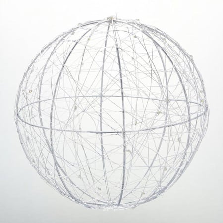 كرة إضاءة ديكورية قطر 20 سم، شفاف لون الانارة اصفر