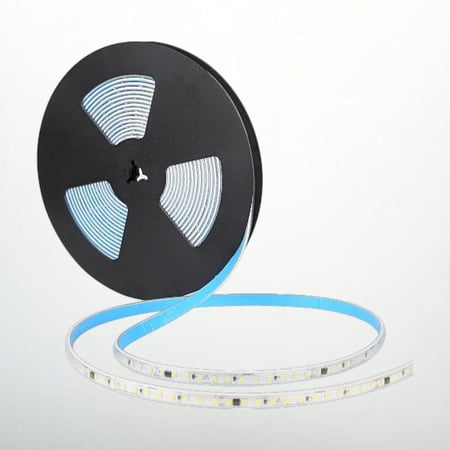 شريط ليد لاصق ستريب لايت 10 متر خط واحد 7 واط لون شمسي 4000K مباشر 220 فولت لا يحتاج الى محول