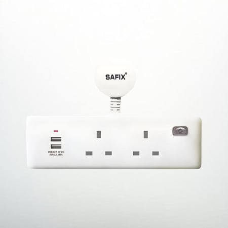 راس فيش 13A مشترك منفذين + USB