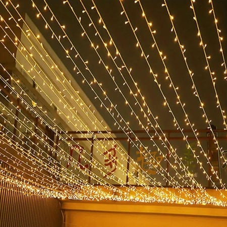 لمبة زينة اضاءة شفاف ليد 50 متر لفة لون الانارة اصفر