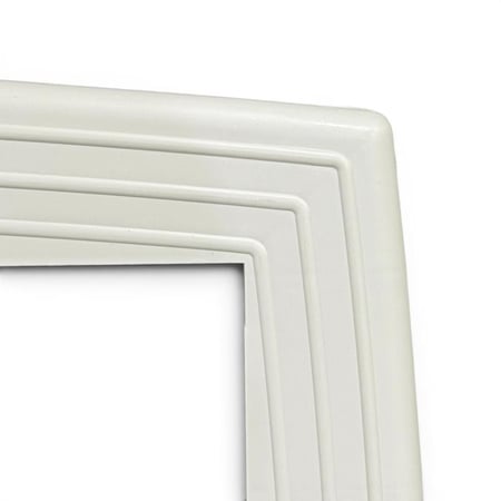 برواز ايطار مكيف شباك جاهز مقاس 18 بلاستيك عالي الجودة لون ابيض 66 × 43 سم