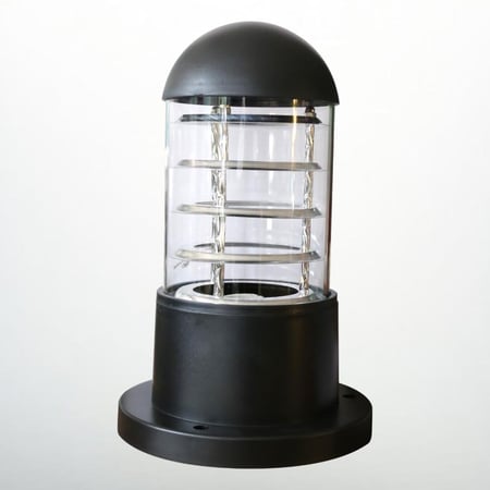 فانوس حديقة شكل اسود شفاف بتصميم عصري وحديث 23 سم E27‏