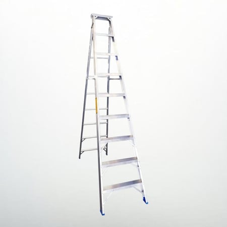 سلم 9 درج من الألمنيوم وطني مزدوج من جانب واحد قابل للطي