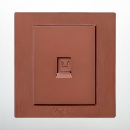 فيش منفذ هاتف تلفون مفرد لون كوفي راقي توفل