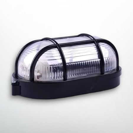 كشاف عين بقرة زجاج اسود - للمداخل و الأبواب والطرقات والحوائط - بدون لمبة