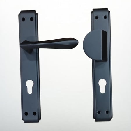 يد كالون مقبض باب شقة ( جهة يسار )  لون اسود مطفي