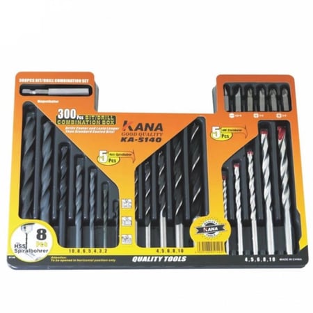 طقم ريش جدار وحديد وخوابير 300 قطعة موديل KA-5140