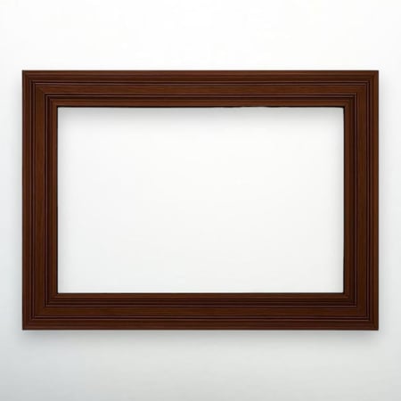 برواز ايطار مكيف شباك جاهز مقاس 18 مصنوع من الخشب لون بني 66 × 43 سم