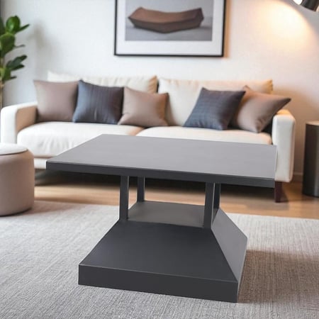 طاولة قهوة معدن كامل لون اسود مطفي