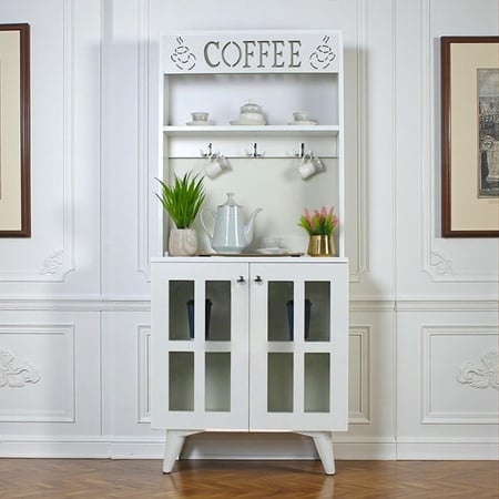 دولاب قهوة ابيض