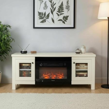 دفاية مدمجة بطاولة بلازما أوف وايت