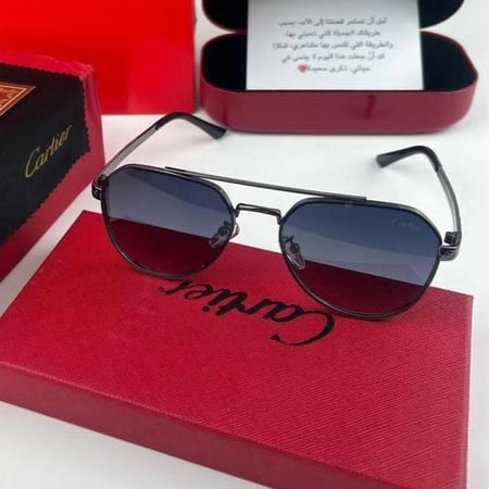 نظارة كارتير الشمسية : عدسات شمسية وإطار معدني فاخر مع ملحقات كاملة