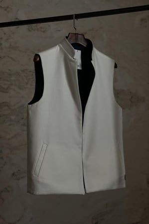 سديري دبل فيس ازرق  مع اوف وايت