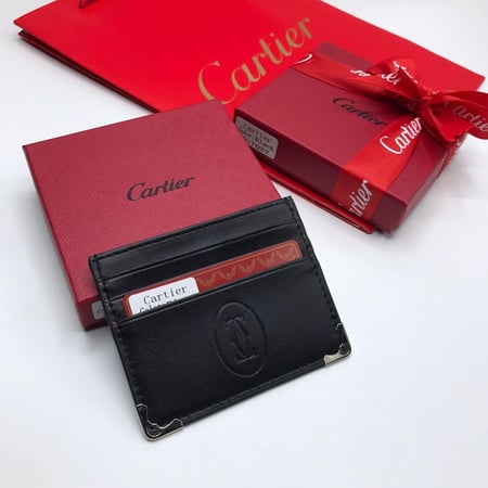Cartier Leather Card Holder Wallet  - بوك كارتير جلد لحفظ البطاقات - الاصدار الجديد