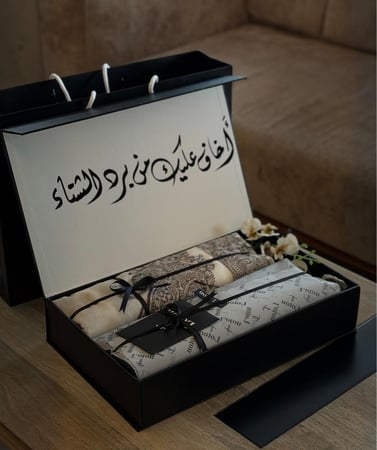 بكس إهداء LT39  | قماش+شال كشميري + تغليف أنيق
