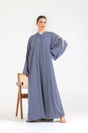 عباية ملون تطريز يدوي