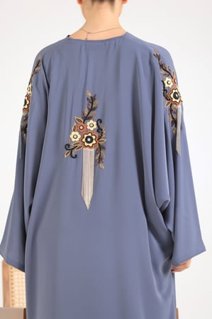 عباية ملون تطريز يدوي