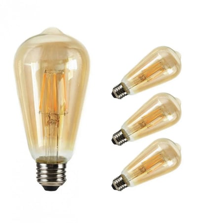 لمبه ليد كمترا 5 وات جلويز E27  ضمان سنتين اناره اصفر