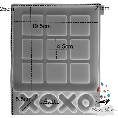 461 - قالب سيلكون X O حجم كبير