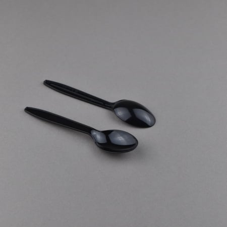 ملعقة - بلاستيك - اسود - ملاعق - بلاستيكية - معالق - جمله - ايسكريم