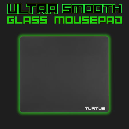 ماوس باد تورتس زجاجية   أسود   TURTUS Gaming Glass Mousepad   BLACK