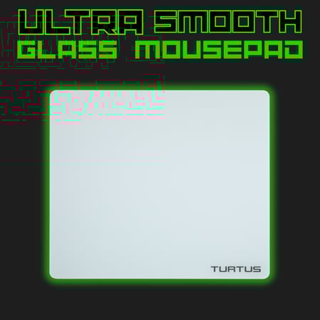 ماوس باد تورتس زجاجية   أبيض  TURTUS Gaming Glass Mousepad   WHITE